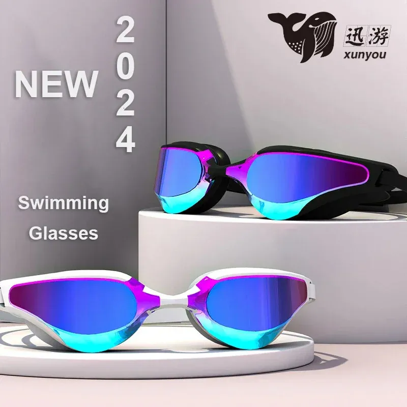 adult mens swimming goggles for 2024 professional oversized frame triathlon open waterproof suitable for adult swimming goggles 240506