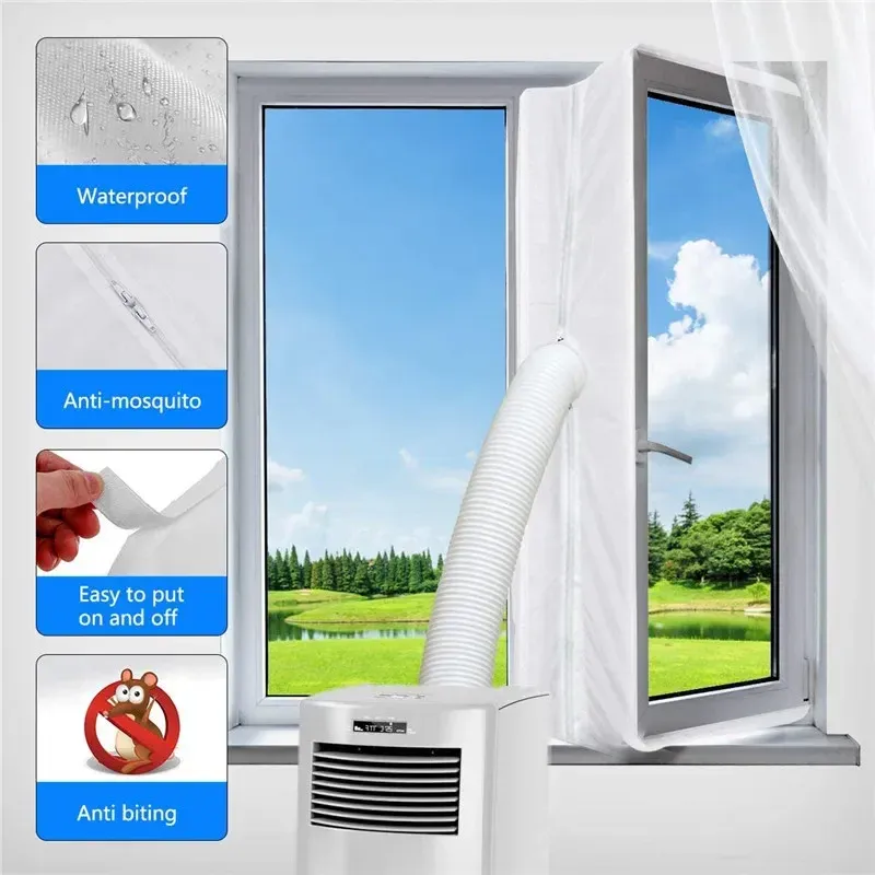 Couvre le sol du sol du climatiseur Vertre de fenêtre Sceau de couverture de plaque en tissu pour la fenêtre Air Climating Scellant pour les climatiseurs mobiles