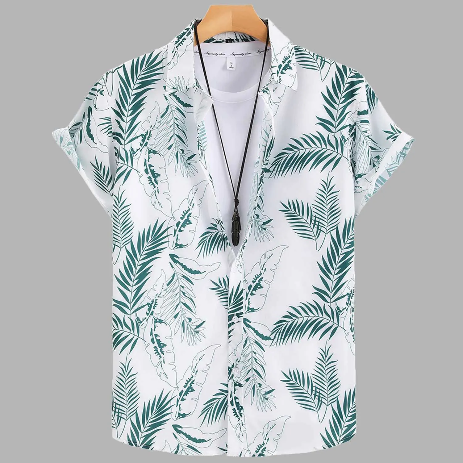 Chemises décontractées masculines 2024 Nouveaux hommes Imprimé pliant Short Sve Summer Beach Vacation Style 100% Polyester Tropical Hawaiian Mens Shirt Y240506