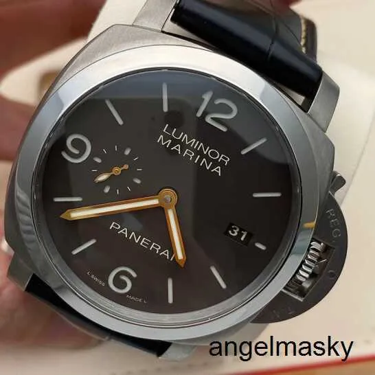 Montre de poignet automatique Panerai Titanium Metal Luminor Series PAM 00351 Watch 44mm Clock Mens Watch Mechanical Watch