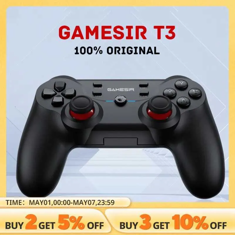 Llers Joysticks Gamesir T3 Wireless GamePad Controlador de juego PC Joystick Android TV Box Computer Windows 7 10 11 J240507