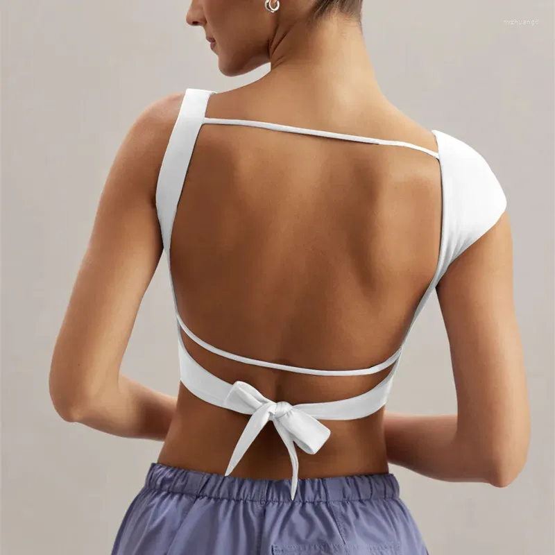 Damestanks 2024 in sexy top solide mouwloos backless verbanden asymmetrische chic voor meisjes feestclub outfits femme