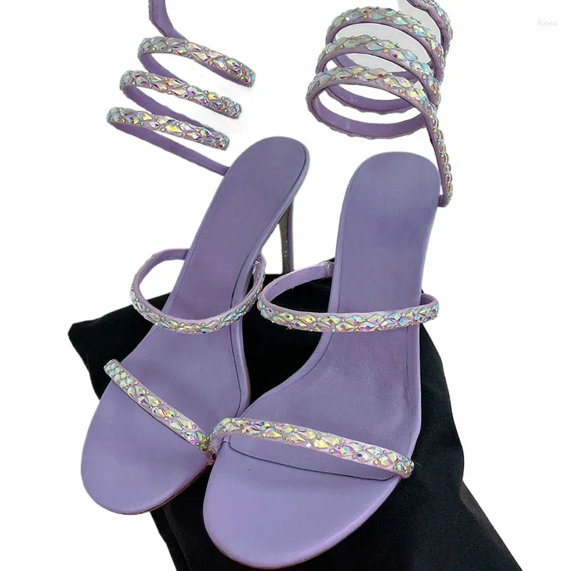 Sandals serpent cristal talon femme fête