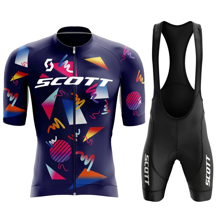 Scott Mens Evling Olde Wear Better Rainbow Team Jersey Clothing Clothing Summer Road Bike Sets 240506
