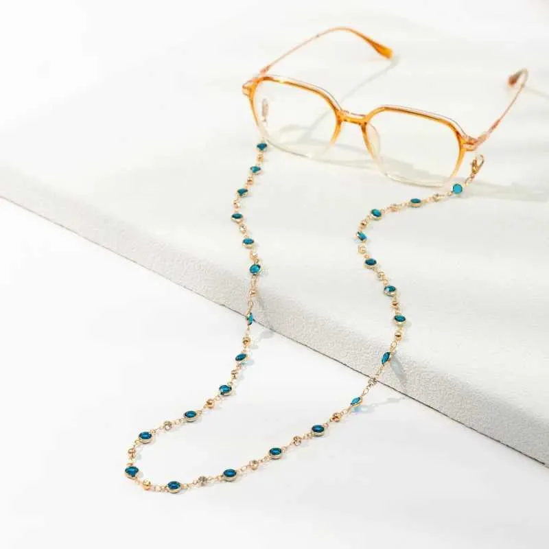 Eyeglasses chains Women Acrylic Crystal Eyeglass Chain Fashion Face-Mask Lanyard Sunglasses Chain For Anti-Falling Glasses Chain Jewelry Accessory