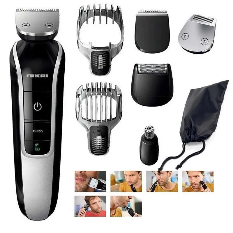 Electric Shavers Mens Beauty Kit Electric Shaver Mens Beard Trimmer Face Forming Hair Clipper Waterproof T240507