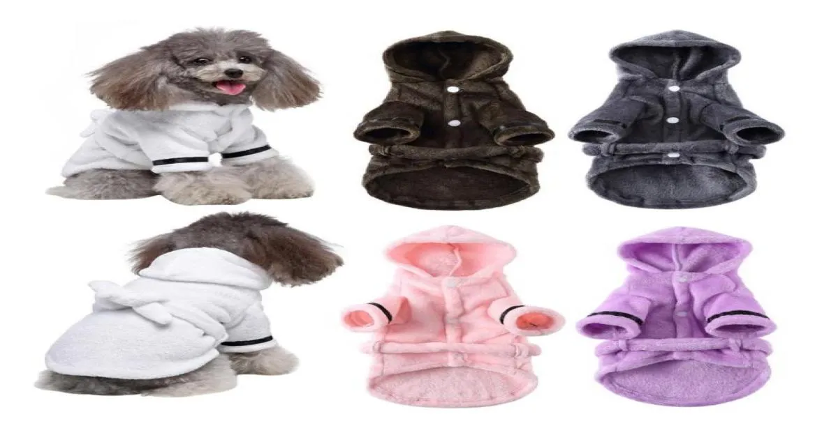 Dog Apparel Robe Toalha Toalha Roupa de Banho de Pet Roupas Demonstrador Secar Super Absorvent Large Médio Médio Pequenas Suprimentos 9722942