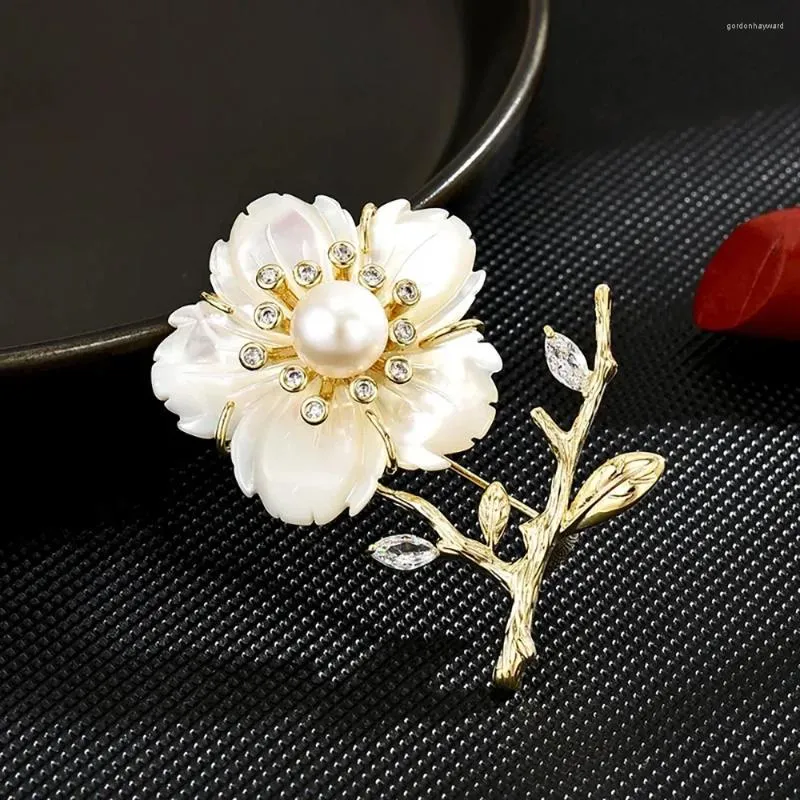 Brooches Crystal Flowers Pins Flower Colorful Big Fashion Jewelry Gold Color And Silver Plated Metal Brooch For Women Gift