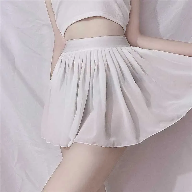 Saias super sexy asiáticas menina mini saias malha renda transparente feminino cosplay skia de plissada quente de cor sólida minissaia coreana