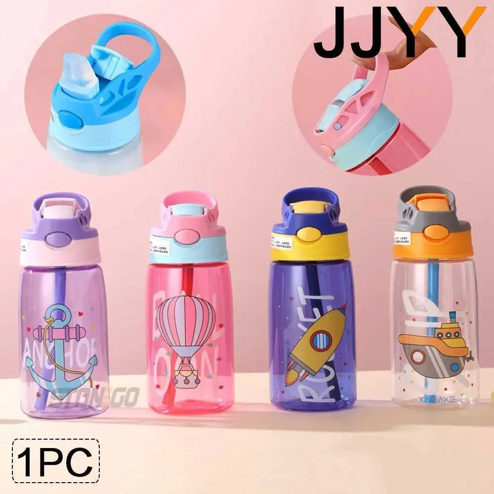 Cups Dishes Utensils JJYY 1PC Childrens Drinking Cup Childrens Drinking Bottle with Straw and Handle Portable Drinking Bottle CupL2405