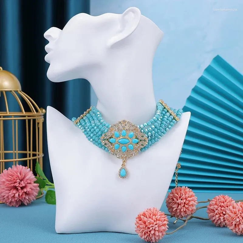 Подвесные ожерелья марокканские украшения свадебные украшения мультиборные женские аксессуары с бисером с бисером.