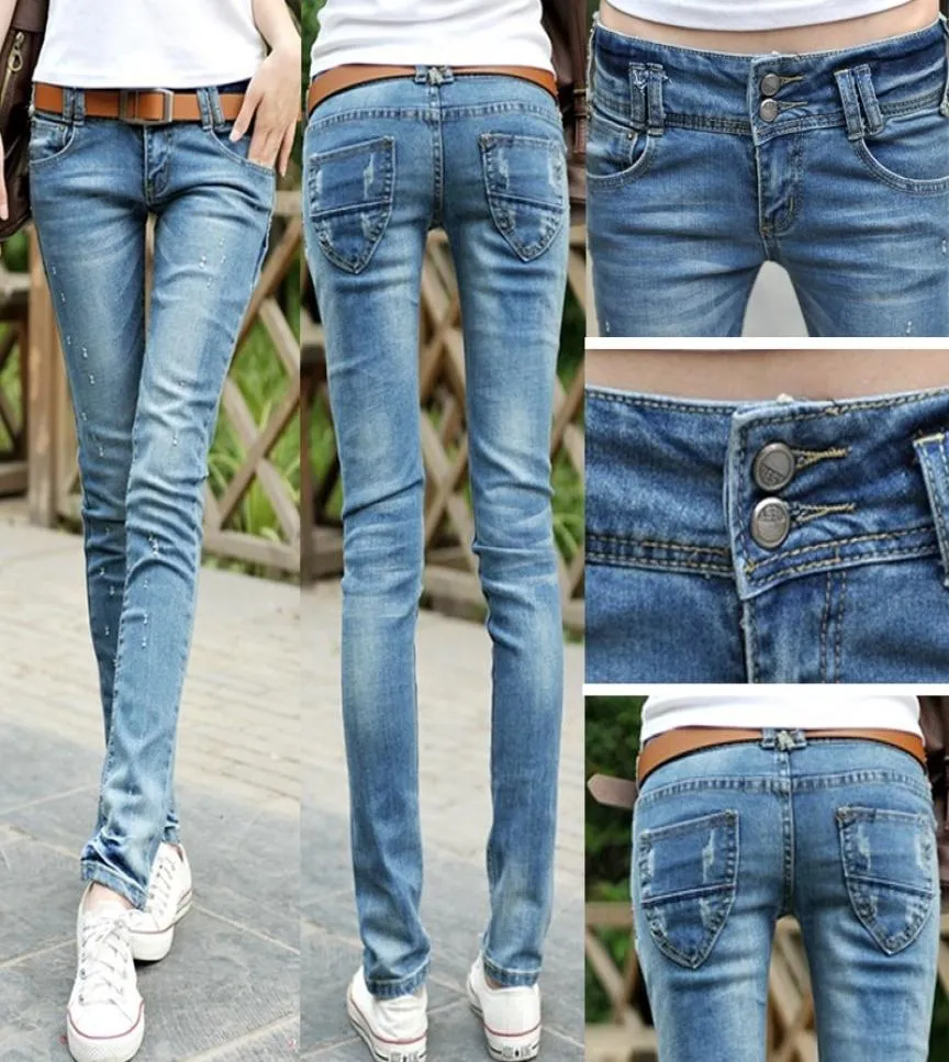 Mode sexy potloodbroek slank fit lente zomer jeans vrouw lage taille magere broek dame voor vrouwen denim jeans broek 201030306225532