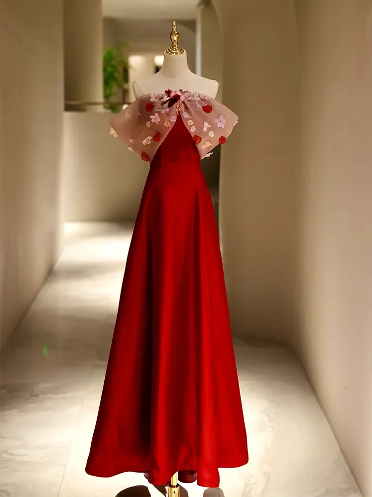 long evening dresses with sleeves long sleeves designer evening dresses A-line Real Made Pretty Popular Hot Sale Party Women Long Evening Prom –  bridalsew main image 0