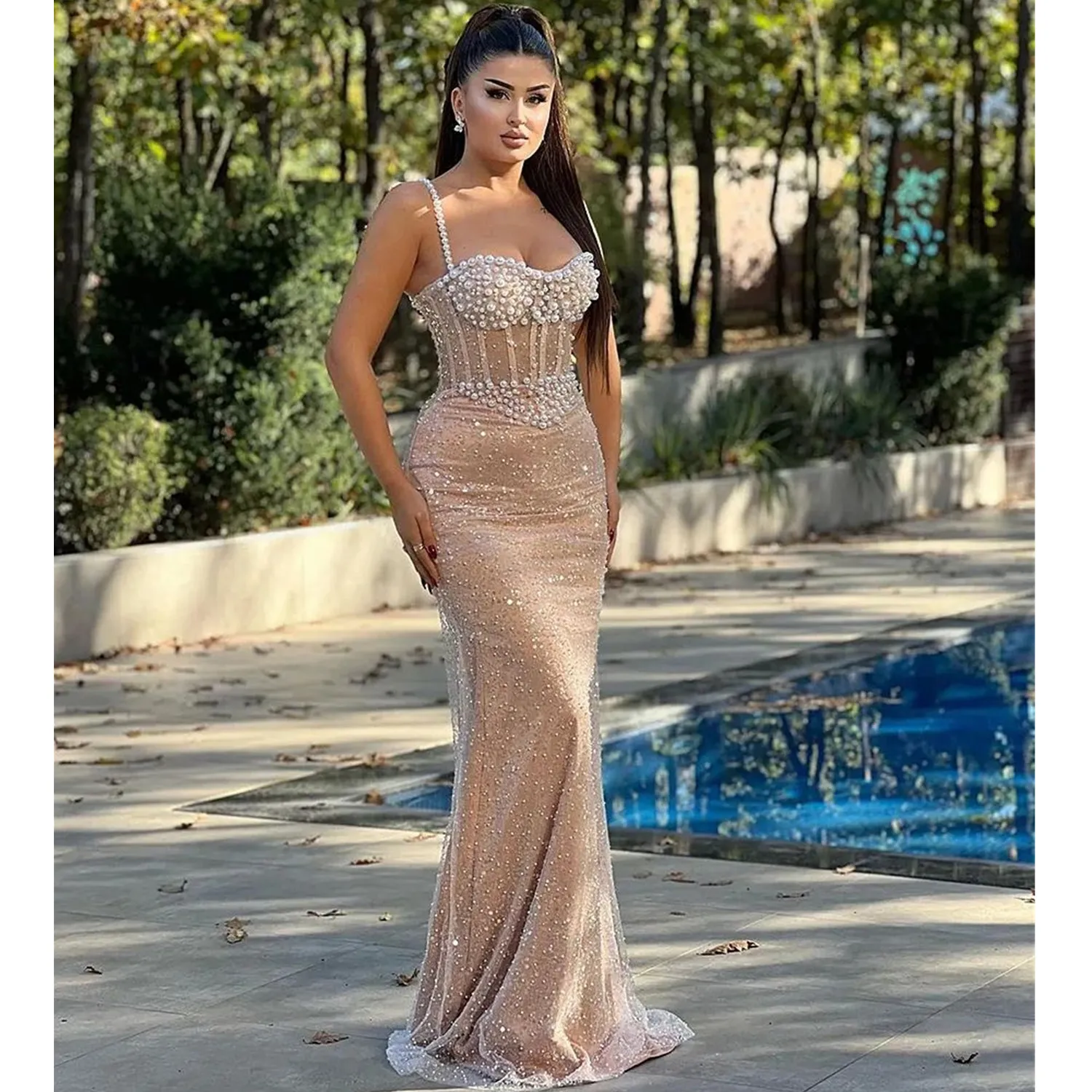 Vestido De Noite Feminina De Lantejoulas Elegantes 2024 Vestidos