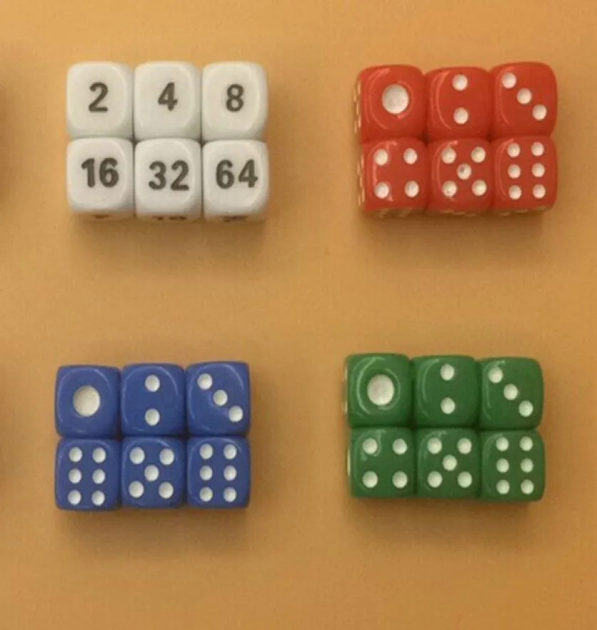 10 мм мини -6 -боковые акриловые кубики цвета кости в кубиках бозона декоративные аксессуары 3D головоломка. Хорошие высококачественные R53978487