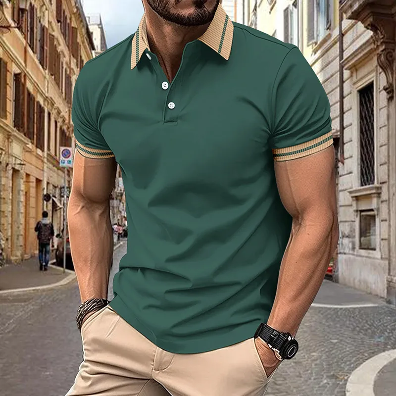 En gros polo t-shirt hommes Golf Polo Polo Coton Tshirt Nouveau T-shirt d'été T-shirt Slim Fit