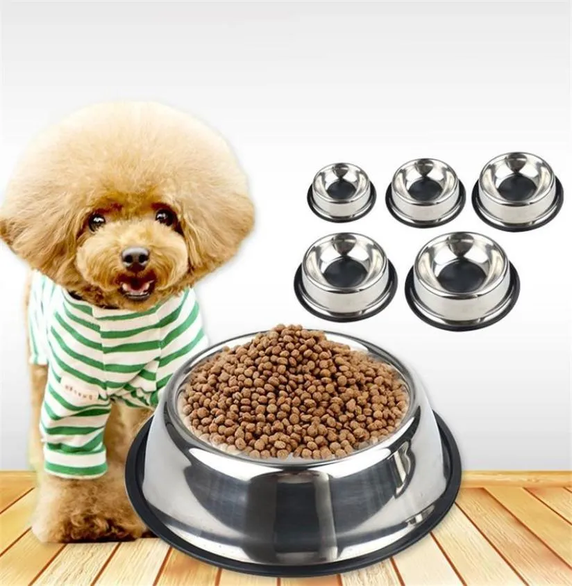 Anti Slip Cats Puppy Podróżuj karmnik Kittat Kittel Stal Stael Bowl Food i wodoodporne danie dla psa pies kota miska dlH1424805236
