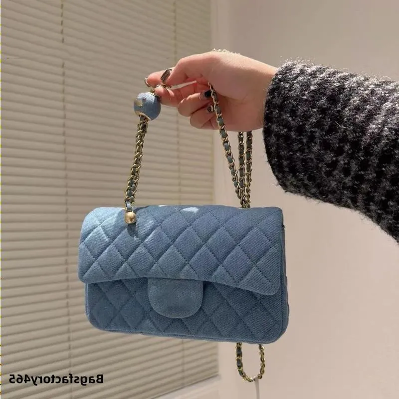 Gewatteerde luxe bal dames tas portemonnee zakje schouder mini keten denim verstelbare ontwerper crossbody tas fanny pack mini munt klassieker wwnc