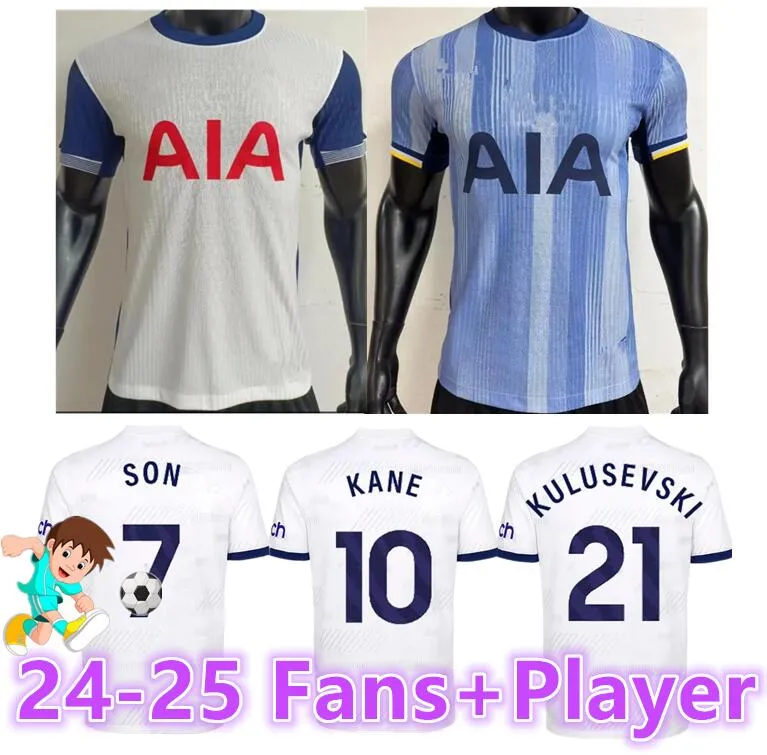 2024 2025 Richarlison fils Totten Kane Soccer Jerseys 2025 2024 Maddison Ham KulusEvski Hojbjerg Perisic Llors Romero Lucas Fans Joueur Men Kit Kit Football Shirts8899