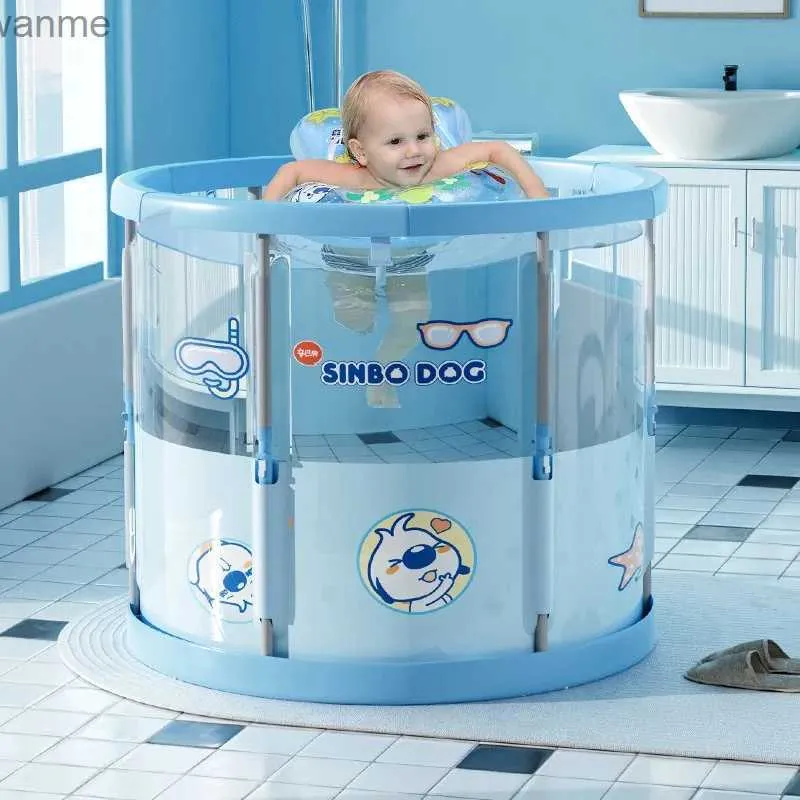 Transparent Foldable Children's Indoor Bathtub with Thickened Walls for  Safe Baby Swimming