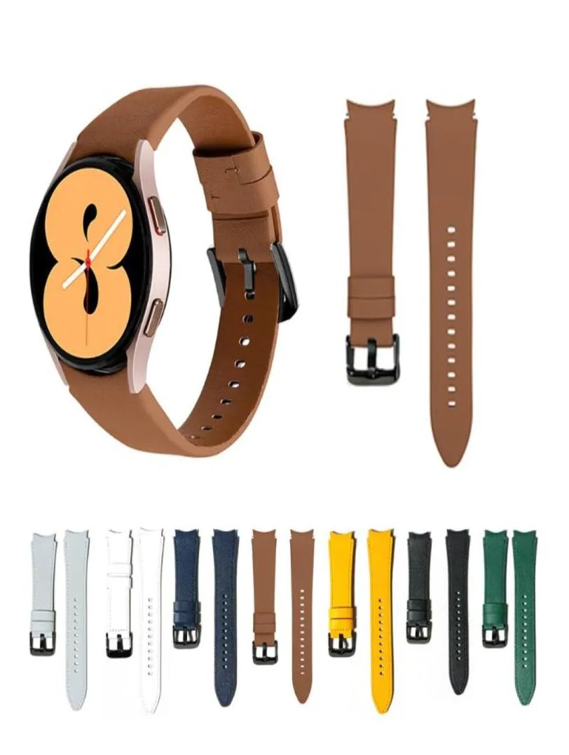 Bands de montres Bande de cuir authentique officielle pour Galaxy 4 40mm 44 mm classique 46 mm 42 mm STRAP6662650