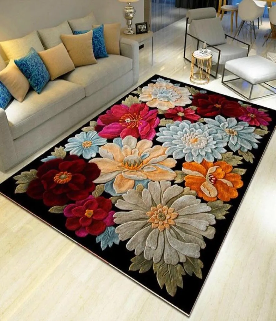 3D Flower Carpets Mat Mat Doormat Sypialnia Prostokąt Kwiat Dywanika Klasyczne dywaniki oceaniczne dla dzieci schody kuchenne dywan anty9796148