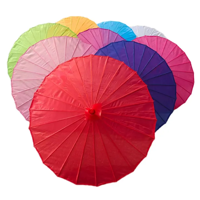 Chinees gekleurde paraplu's parasols China traditionele danskleur parasol Japanse zijden bruiloft rekwisieten