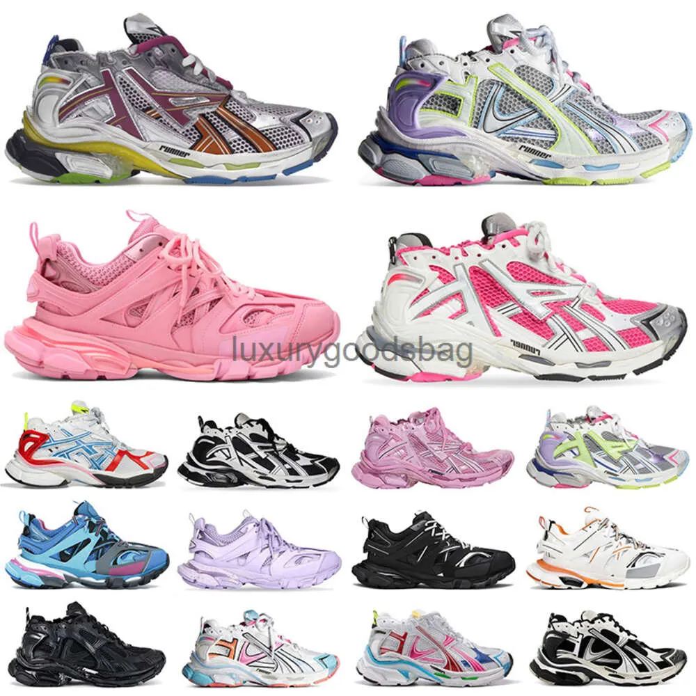 2024 Buty projektantów Graffiti Track Runner 7.0 7.5 Track 3 Treners Vintage tenis but Kobieta Man Treakers Forme Chaussure Grandpa Ancien Daddy Mens Shoe DH Gate