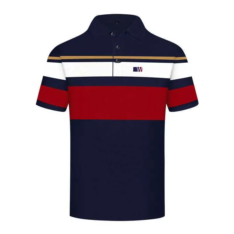 Men's Polos High end polo shirt mens short sleeved lapel summer business mature antibacterial breathable clothing Q240508