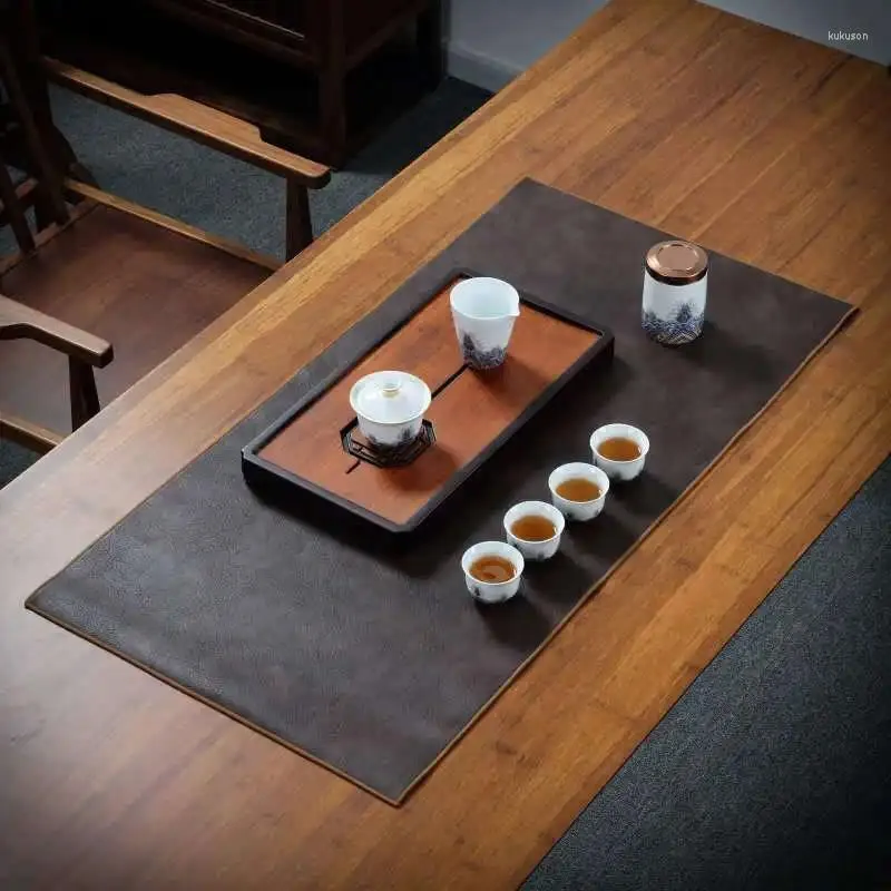 Чайные салфетки современный домашний кожаный коврик творческий стол
