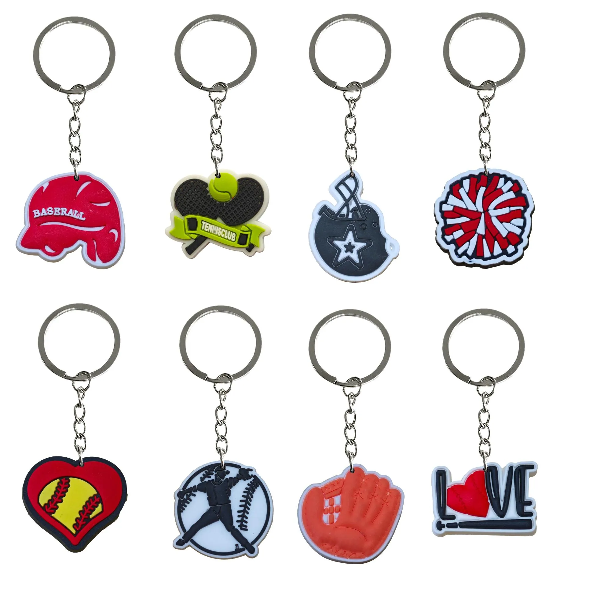 Keychains Lanyards Baseball Keynchain Party Favors Courteuse pour hommes Ring Key Boys Figle d'école adaptée Girls Cute SILE Chaîne Adt Gift Chri Otiks