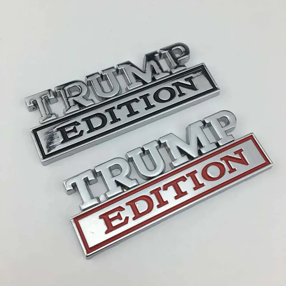 7.3x3cm Autoaufkleber Plastikdekoration US -Präsidentschaftswahl Trump Supporter Body Leaf Board Banner 11 LL