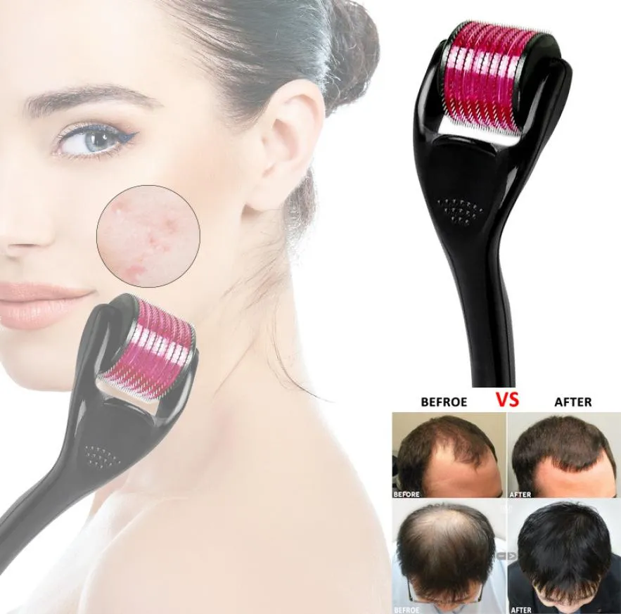 Micro agulha 540 Derma Roller Dermaroller Regenda de cabelo Crescimento do crescimento da barba Rolo de microneedle para face4324119