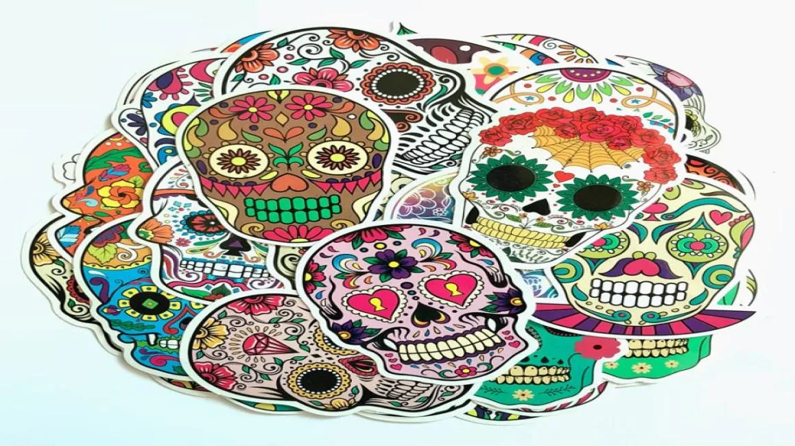 Adesivi di Halloween colorati da 50 pezzi adesivi impermeabili per laptop per laptop per laptop Telefono Telefono Telefono per le porte del guardaroba MacBook Decal5652894