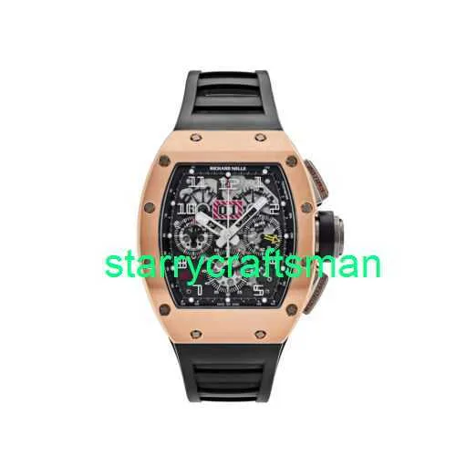 RM Luxury Watches Mechanical Watch Mills Men's Watch RM011 Felipe Massa Time Code Rose Gold Stso