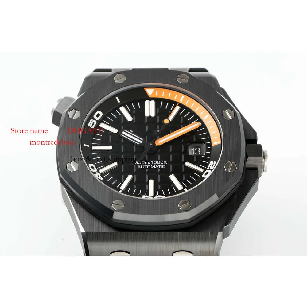 Glass ZF AAAAA APS 13.9mmブランド42mm Swiss 15706 IPF Watches 15707 SuperClone Designers Mechanical WristWatches Carbon Men Ceramic Fiber Dive 3120 72244