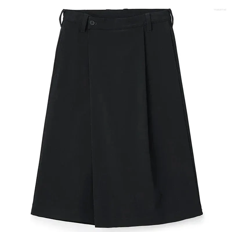 Men's Pants Trousers Spring And Summer Capri Style Dark Loose Asymmetric Samurai Skirt Leisure Fashion Trend