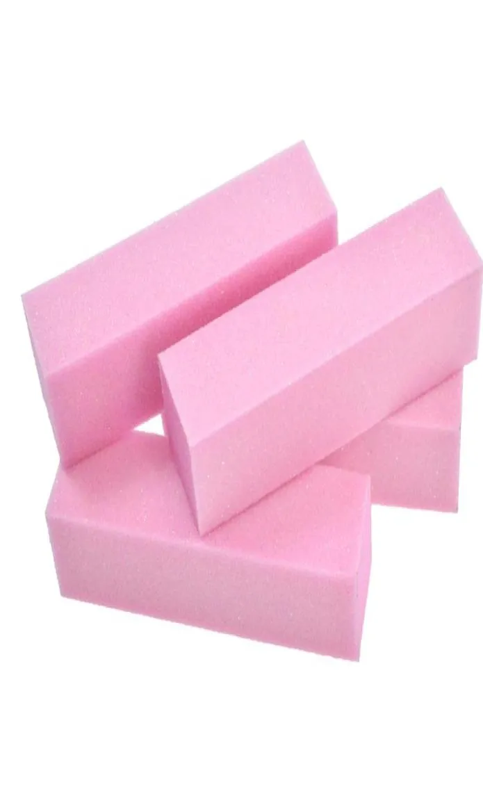 4pcsset paznokcie sztuka różowy bufor papieru ściernego 4 sposoby polskiego pliku szlifowania blok buforowy manicure
