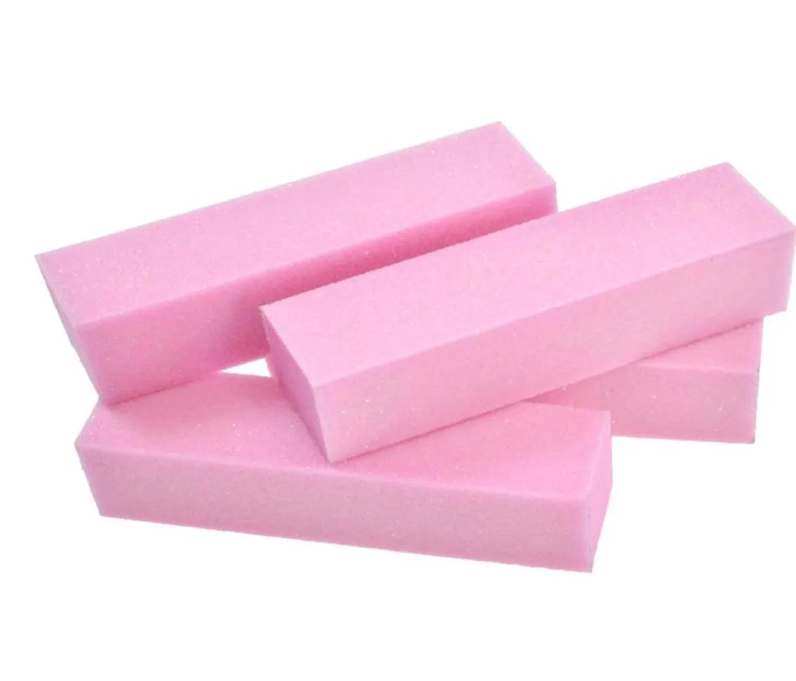 4pcSset nail art tampon de papier de verre rose 4 façons de ponçage polonais fichier tampon block manucure outils de pédicure latr052813823