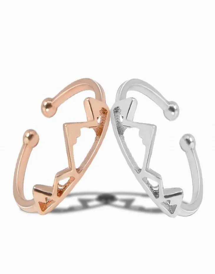Accessories Jewelry Clothing ring Simple Fashion Silver Wedding Women Creative Party Open Adjustable Mountain Rings Girl039s6260404