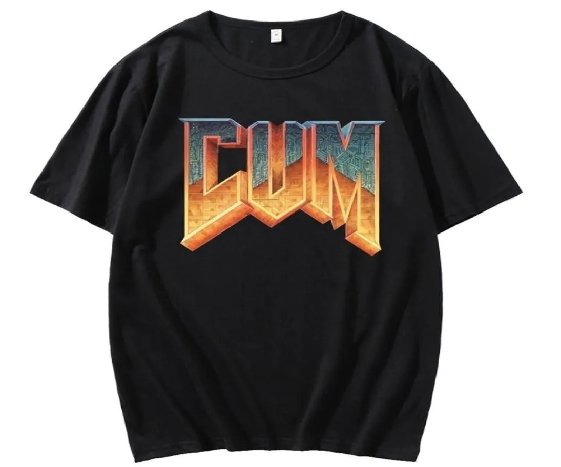 Doom Cum Shirt Vintage Grafisches T -Shirt für Männer reine Baumwolle 100 T -Shirt Männer Sommer Mode Kurzarm T -Shirt Männer Euro Größe 2207188499