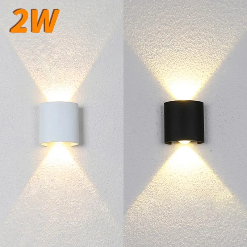 Wall Lamp 2W LED Outdoor Waterproof Garden Lighting Indoor Bedroom Living Room Stairs Light