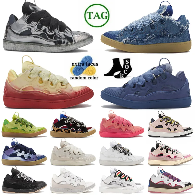 Top Fashion Hightops Curb Designer Scarpe da design di lusso da donna da donna in gomma in gomma in gomma nappa straordinari scarpe da ginnastica in pelle in pelle in pelle scamosciata in pelle scamosciata sneaker blu piatta