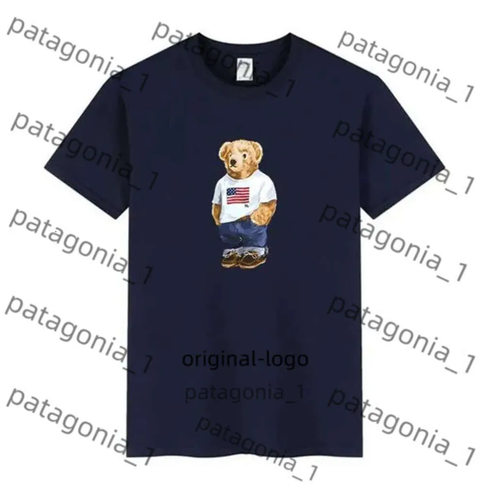 camisa de camisa polo camisetas de urso masculas camisetas de designer esportes pólo pólo algodão moda masculina tees de roupas brancas pretas 4551