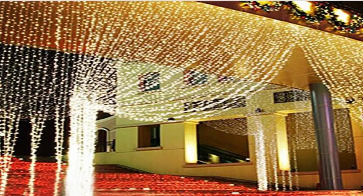 10m5m 1600 LED Curtain Light Promotion de Noël Décoration de Noël Supplies de mariage en plein air série AC 110V250V9384298