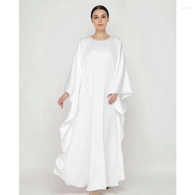 Vêtements ethniques Ramadan Batwing Sleeve One Piece Abaya Muslim Robe de prière Abayas pour femmes Dubaï Kaftan Hijab Robe Jilbab Islam