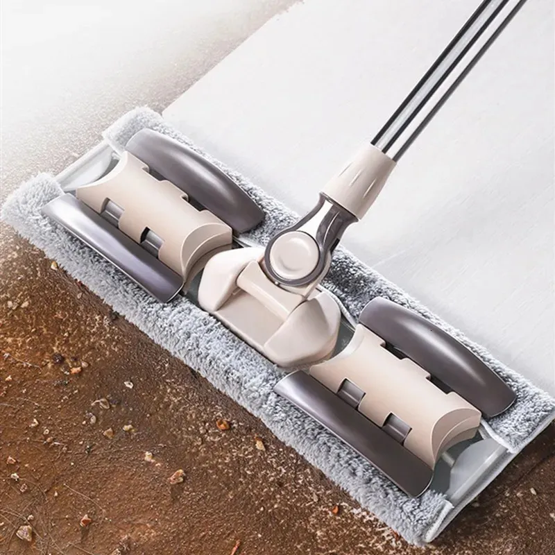 Wydłużone prostokątne domowe gospodarstwo domowe Płytki podłogowe Vileda czyszczenie 360 ​​rotacji magiczna pulowanie mikrofibry leniwe narzędzie 150 cm 240508