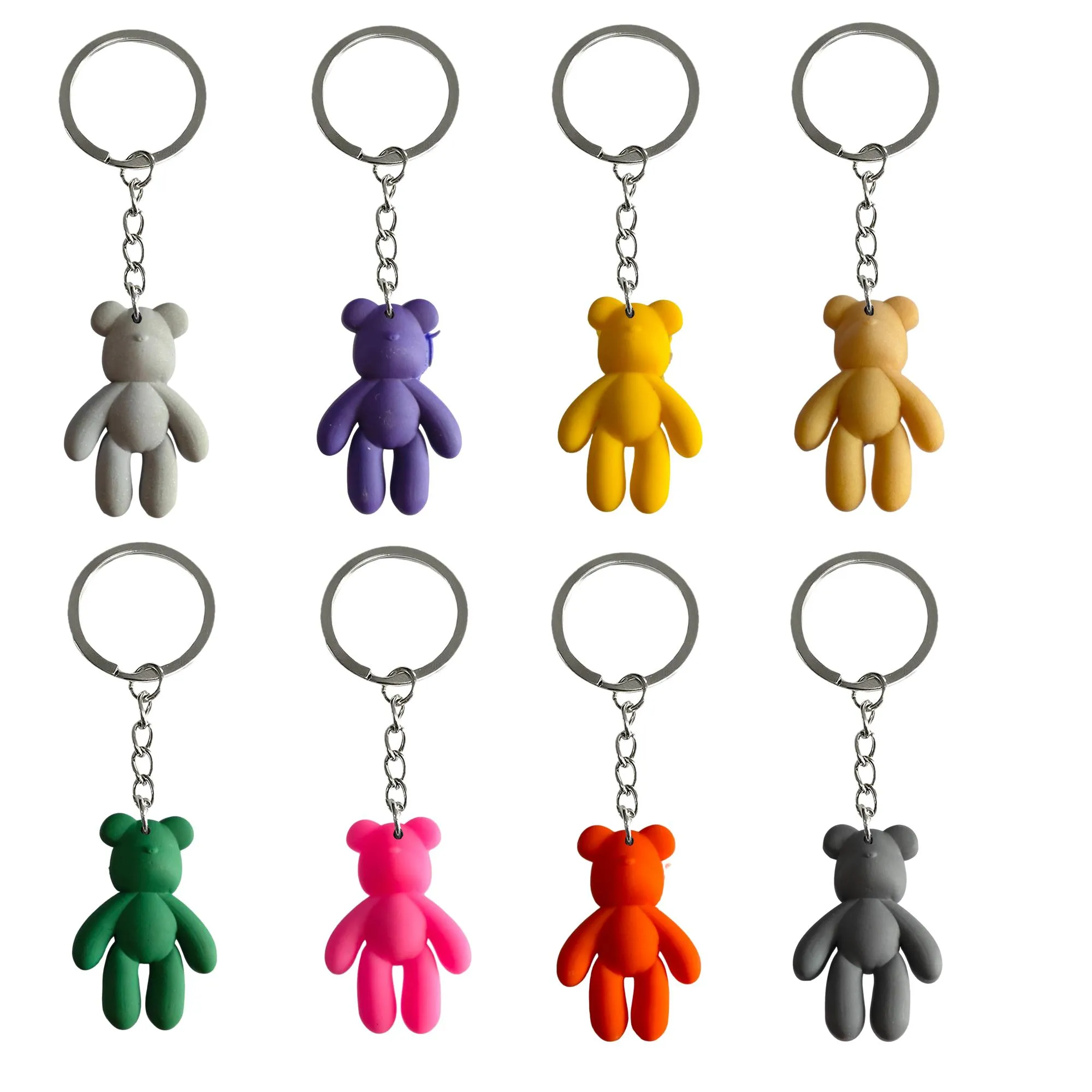 Keychains Lanyards Colorf Little Bear Keychain Key Ring pour filles Party Childrens Favors Sackepack Keyring Autablebag Tags Good Otjnv