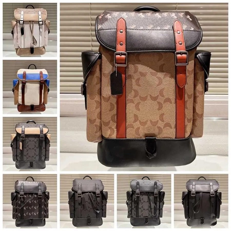 High Quality Designers Backpack Bag C-print Schoolbag Backpacks Men Bookbags Fashion All-match Leather Back Pack Outdoors Travel Bag