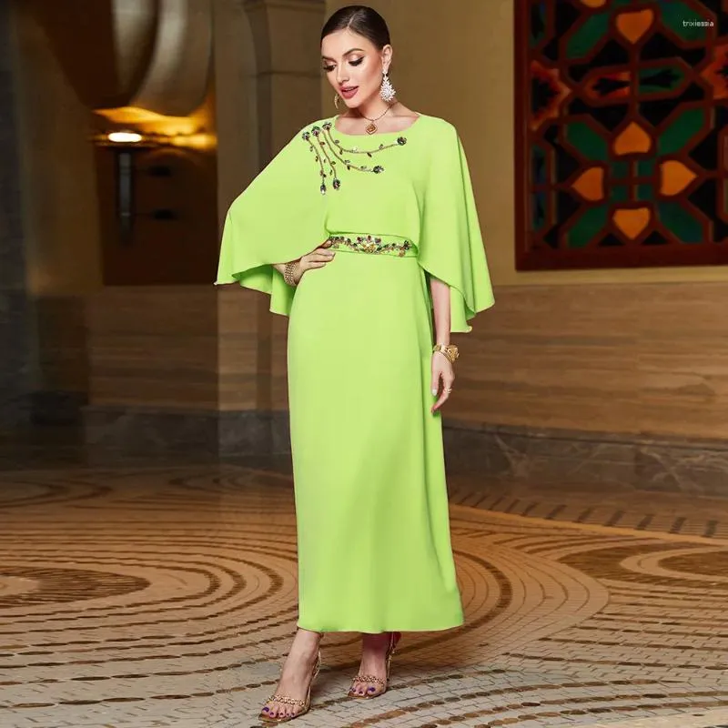 Ethnische Kleidung 2024 Eid Mubarak Muslim Frauen Maxi Kleid Diamanten Kaftan Dubai Türkei Abend Party Kleid Islamischer Ramadan Jalabiya Robe